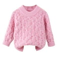 thumbnail image 1 of zbxnLI Girls Crewneck Sweaters Long Sleeve Cable Knit Pullover Sweater Fall Winter Lightweight Warm Tops, 1 of 2