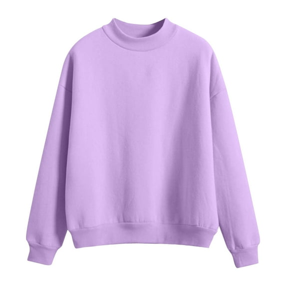 zbxnLI Girls Crewneck Sweatshirt Trendy Kids Oversized Solid Color Long Sleeve Pullover Tops 5-15 Years