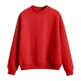 thumbnail image 1 of zbxnLI Girls Crewneck Sweatshirt Trendy Kids Oversized Solid Color Long Sleeve Pullover Tops 5-15 Years, 1 of 7