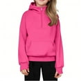thumbnail image 1 of zbxnLI Girls Half Zip Sweatshirts Long Sleeve Hoodies Tops Kid Girls Pullover Sweatshirt with Pocket, 1 of 5