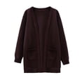 thumbnail image 1 of zbxnLI Girls Long Cardigan Sweaters for Kids Girls Open Front Knit Outerwear with Pockets 3-11 Years, 1 of 9