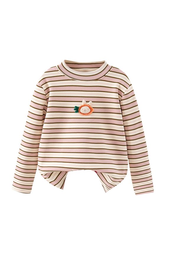 Girls Long Sleeve Blouses Kids Girls T-Shirts Fall Winter Cute Pullover Basic Shirts Little Girl Tops