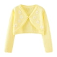 thumbnail image 1 of zbxnLI Girls Open Front Cardigan Bolero Sweater Floral Long Sleeve Single Button Cardigans Coverups, 1 of 7