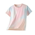 thumbnail image 1 of zbxnLI Girls Short Sleeve Shirts Breathable Athletic T-Shirts Workout Running Activewear Tees for Teen Girls, 1 of 3