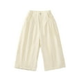 thumbnail image 1 of zbxnLI Girls Wide Leg Pants Toddler Solid Color Loose Elastic Waist Casual Pants Lightweight Pants, 1 of 9