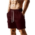 thumbnail image 1 of zbxnLI Gym Basketball Shorts Mens Breathable Pants Drawstring Elastic Waist Short Pant Wide Leg Trousers with Pockets, 1 of 5