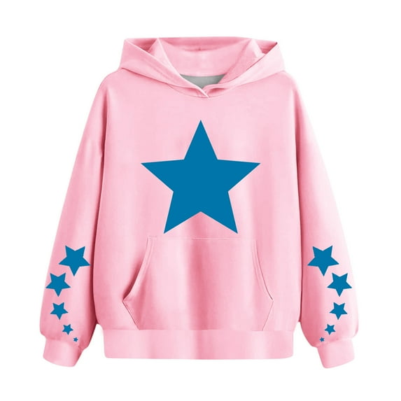 zbxnLI Hoodie for Girls Boys Crew Neck Sweatshirts Lightweight Long Sleeve Fall Pullover Hooded Tops