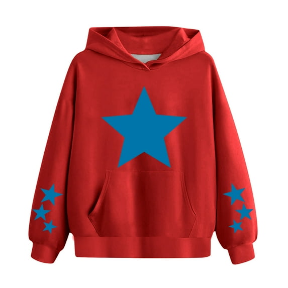 zbxnLI Hoodie for Girls Boys Crew Neck Sweatshirts Lightweight Long Sleeve Fall Pullover Hooded Tops
