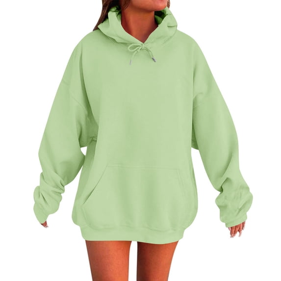 zbxnLI Hoodies for Women Sweatshirts Long Sleeve Shirt Crewneck Sweatshirt Winter Spring Clothes with Pocket S-5XL
