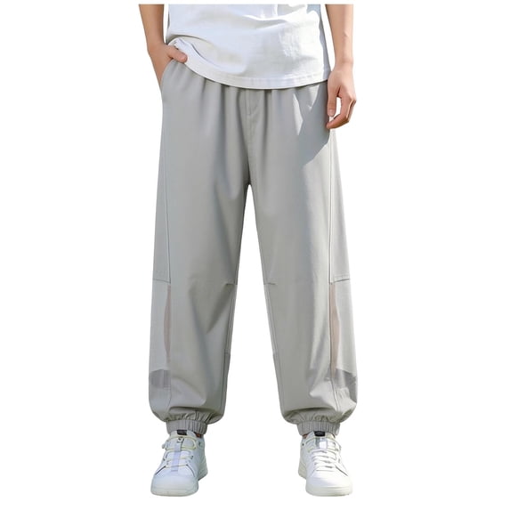 zbxnLI Kid's Casual Pants Elastic Waist Athletic Joggers Trousers Outdoor Lightweight Baggy Sports Pants with Pockets