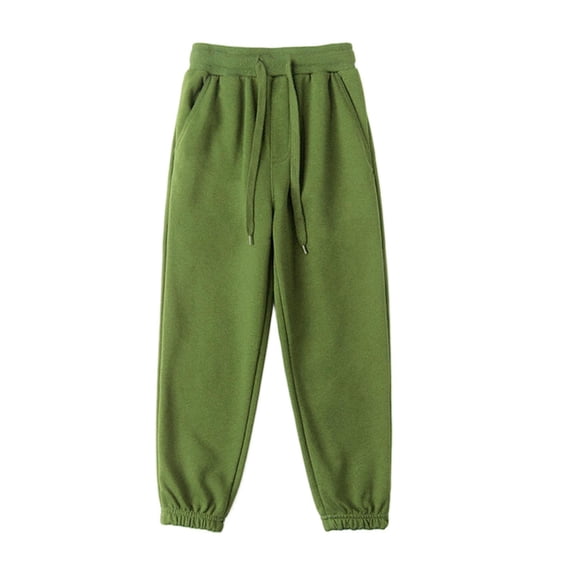 zbxnLI Kid's Cotton Sweatpants Drawstring Elastic Waist Athletic Joggers Pants Lounge Loose Sweat Pants with Pockets
