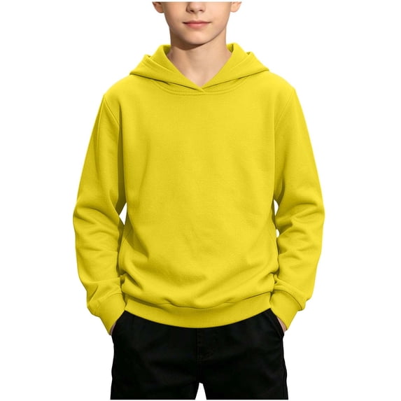 zbxnLI Kid's Hoodies Sweatshirts Long Sleeve Casual Sweatshirt Loose Fashion Solid Color Clothes for Boys Girls