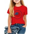 thumbnail image 1 of zbxnLI Kids 4th of July Shirts for Girls Boys Short Sleeve T-Shirts Independent Days Graphic Tee Tops, 1 of 4