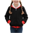 thumbnail image 1 of zbxnLI Kids Boys Girls Fleece Jacket Sherpa Fuzzy Lined Hoodie Zip up Sweatshirt Warm Outerwear with Pockets, 1 of 8