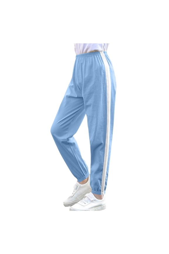 Kids Boys Girls Jogger Pants Color Block Sweatpants Athletic Running Causal Lounge Pants