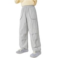 thumbnail image 1 of zbxnLI Kids Cargo Pants Elastic Waist Wide Leg Casual Sports Pants Thin Loose Fashion Trousers with Pockets for Boys Girls, 1 of 5