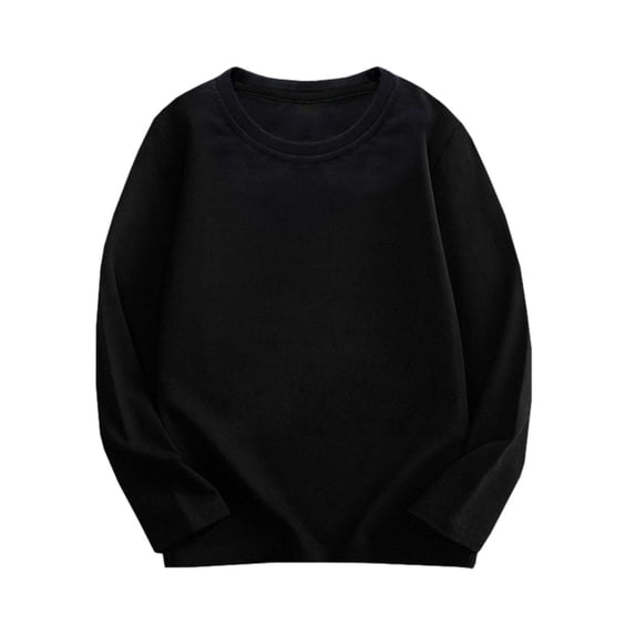 zbxnLI Kids Cotton Undershirt Crew Neck Long Sleeve Pullover shirts Fall Winter basic Thermal Comfy tops