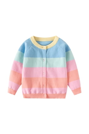 Kids Girls Cardigans Knit Cute Sweater Coats Toddler Girls Button Open Front Cardigan Fall Spring