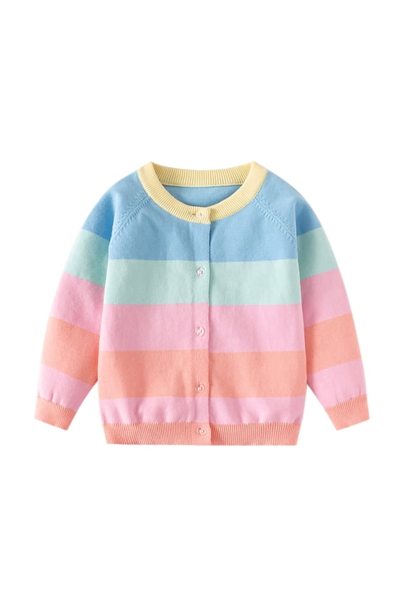 Kids Girls Cardigans Knit Cute Sweater Coats Toddler Girls Button Open Front Cardigan Fall Spring