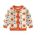 thumbnail image 1 of zbxnLI Kids Girls Cardigans Knit Cute Sweater Coats Toddler Girls Button Open Front Cardigan Fall Spring, 1 of 6