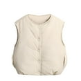 thumbnail image 1 of zbxnLI Kids Girls Puffer Vest for Toddler Girls Sleeveless Jackets Buttons Lightweight Outerwear Coats, 1 of 3