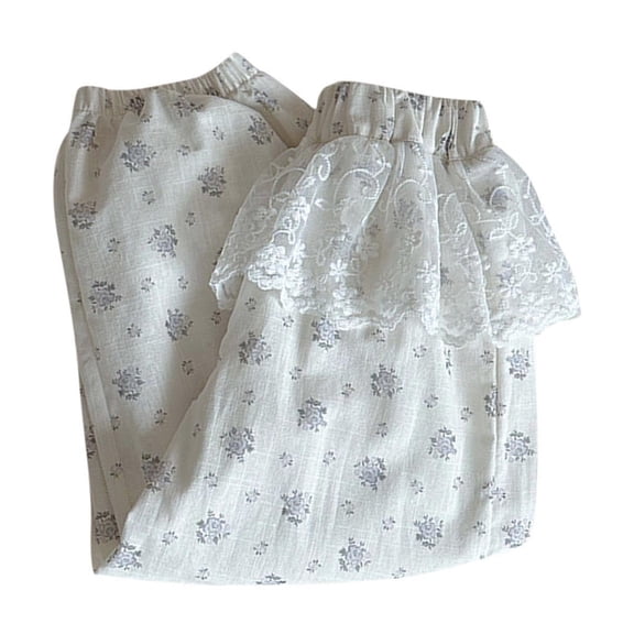 zbxnLI Kids Girls Summer Causal Pants for Toddler Girls Elastic Waist Lounge Pants Printed Cotton Trousers