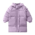 thumbnail image 1 of zbxnLI Kids Girls Winter Coats Hooded Lightweight Long Sleeve Zipper Puffer Coat Outerwear with Pockets, 1 of 6