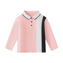 zbxnLI Kids Long Sleeve Shirts School Uniform Tops for Boys Girls Collared Golf Shirts 3-15 Years