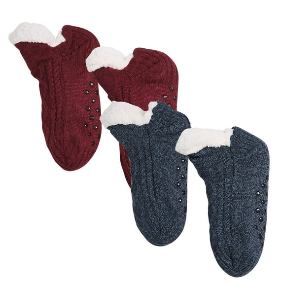 zbxnLI Kids Non Slip Socks Toddler Girls Boys Warm Crew Socks Winter Thickened Snow Socks 2 Pairs