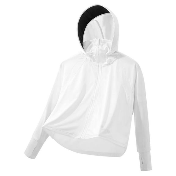 zbxnLI Kids Sun Protection Jacket Hooded Long Sleeve Outdoor Fishing Running Outerwear for Girls Boys