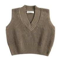 zbxnLI Kids Sweater Vests for Toddler Girls Boys V Neck Sleeveless Sweaters Knit Pullover Waistcoat Tops