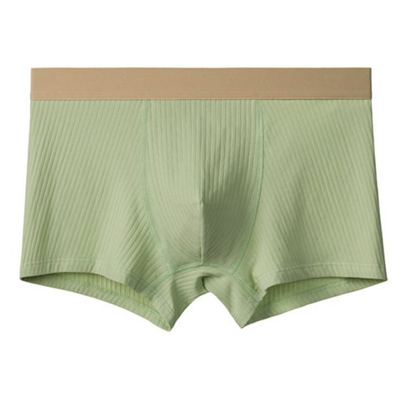 zbxnLI L-4XL Men's Boxer Briefs Cotton Underwear Comfortable Soft Elastic No Fly Underpants for Men