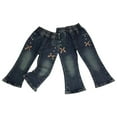 thumbnail image 1 of zbxnLI Little Girls Bootcut Jeans Stretch Waist Flare Leg Jeans Toddler Girls Denim Pants with Pockets, 1 of 6