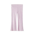 thumbnail image 1 of zbxnLI Little Girls Flare Leg Pants Cotton High Waist Bell Bottom Pants Kids Casual Bootcut Pants Toddler Girls, 1 of 4