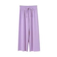thumbnail image 1 of zbxnLI Little Girls Wide Leg Pants Elastic Waist Drawstring Loose Causal Lounge Pants Girls Soft Pants, 1 of 7
