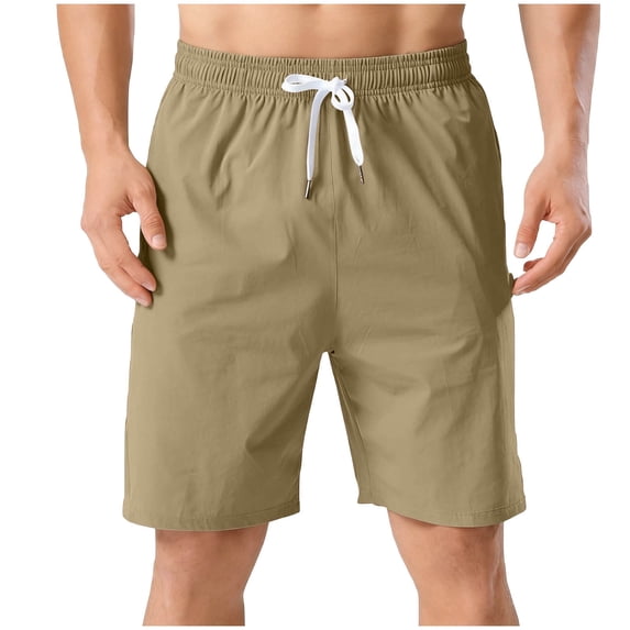 zbxnLI M-4XL Quick Dry Shorts for Men Breathable Comfort Running Hiking Short Pant with Drawstring Elastic Waist