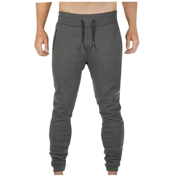 zbxnLI Men's Athletic Jogger Pants with Pockets Drawstring Elastic Waist Workout Sweatpants Tapered Track Pants
