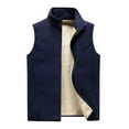 thumbnail image 1 of zbxnLI Men's Big and Tall Fleece Vests Outerwear Fuzzy Lined Warm Winter Waistcoat Outerwear Vests for Men, 1 of 6