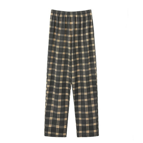 zbxnLI Men's Big and Tall Pajama Pants Plaid Print Lounge Pants Comfy Pj Bottoms Sleep Pants for Men