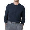 thumbnail image 1 of zbxnLI Men's Button T-Shirts Plain Basic Shirts Fall Winter Long Sleeve Fashion Casual Tees for Men, 1 of 7