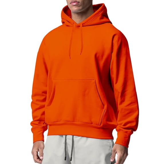 zbxnLI Men's Hoodie L-3XL Mens Big and Tall Sweatshirts Hooded Drawstring Athletic Tops with Pocket