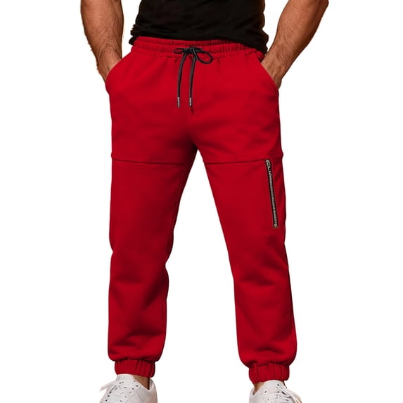 zbxnLI Men's Joggers Sweatpants Straight Leg Plus Size Pant Drawstring Sweatpant Sport Workout Pant with Pockets