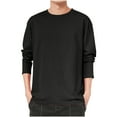 thumbnail image 1 of zbxnLI Men's Long Sleeve Tee Shirts Plain Classic T-Shirts Crew Neck Loose Casual Shirts for Men, 1 of 7