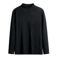 thumbnail image 1 of zbxnLI Men's Mock Turtleneck Long Sleeve Shirts Solid Color Basic Layer Undershirt Tee Soft Tops Fall Winter, 1 of 2
