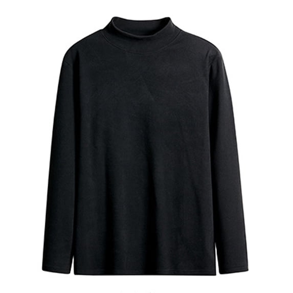 zbxnLI Men's Mock Turtleneck Long Sleeve Shirts Solid Color Basic Layer Undershirt Tee Soft Tops Fall Winter
