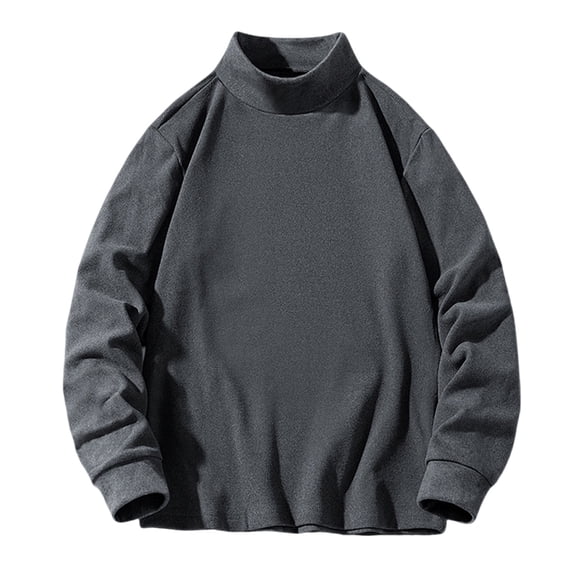 zbxnLI Men's Mock Turtleneck Thermal T-Shirts Solid Color Lightweight Long Sleeve Loose Basic Layer Tops