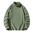 thumbnail image 1 of zbxnLI Men's Mock Turtleneck Thermal T-Shirts Solid Color Lightweight Long Sleeve Loose Basic Layer Tops, 1 of 7