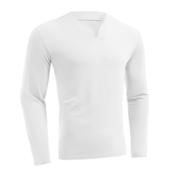zbxnLI Men's Muscle Shirts Long Sleeve V Neck Classic T Shirts Slim Basic Tees Athletic Tops for Men