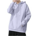 thumbnail image 1 of zbxnLI Men's Plain Hoodies Drawstring Hooded Long Sleeve Lightweight Sweatshirt Casual Pullover Tops, 1 of 2