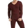 thumbnail image 1 of zbxnLI Men's Thermal Underwear Tops V Neck Long Sleeve Shirts Slim Basic Layer Tees Casual T-Shirts, 1 of 3